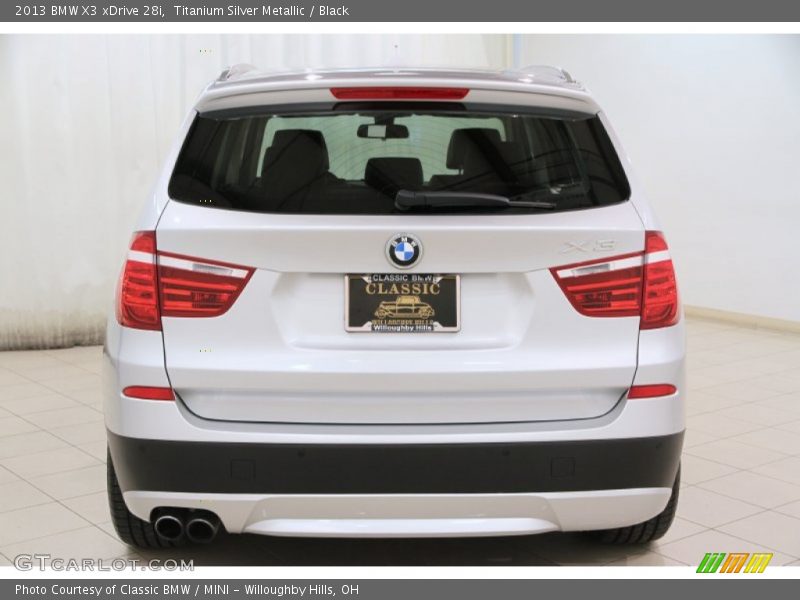 Titanium Silver Metallic / Black 2013 BMW X3 xDrive 28i