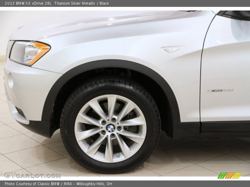 Titanium Silver Metallic / Black 2013 BMW X3 xDrive 28i