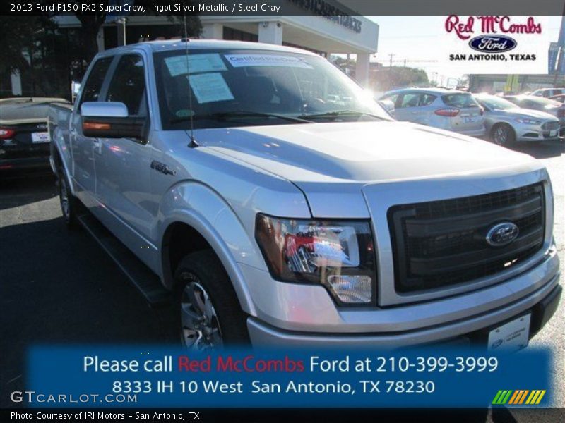Ingot Silver Metallic / Steel Gray 2013 Ford F150 FX2 SuperCrew