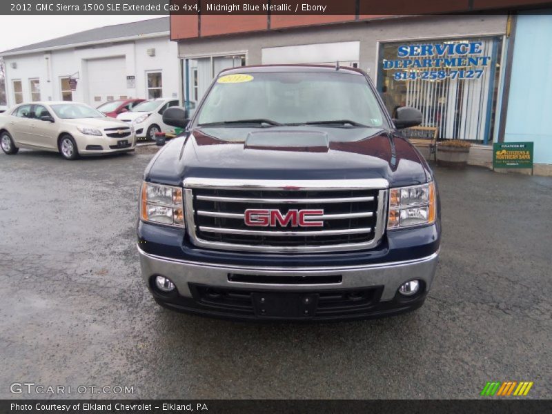 Midnight Blue Metallic / Ebony 2012 GMC Sierra 1500 SLE Extended Cab 4x4