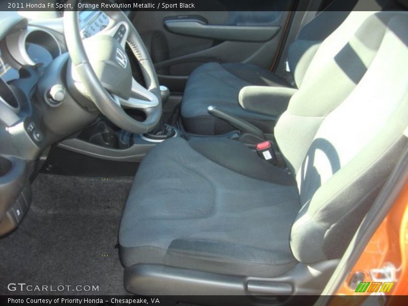 Orange Revolution Metallic / Sport Black 2011 Honda Fit Sport