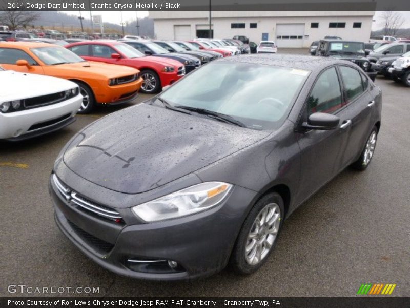 Granite Crystal Metallic / Black 2014 Dodge Dart Limited