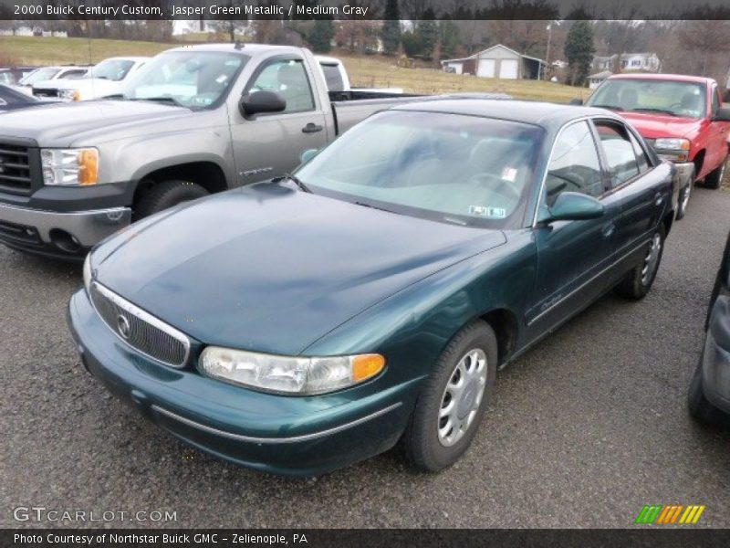 Jasper Green Metallic / Medium Gray 2000 Buick Century Custom
