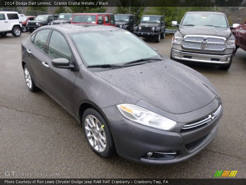 Granite Crystal Metallic / Black 2014 Dodge Dart Limited