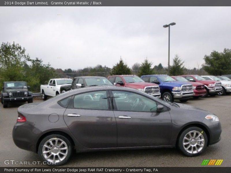 Granite Crystal Metallic / Black 2014 Dodge Dart Limited