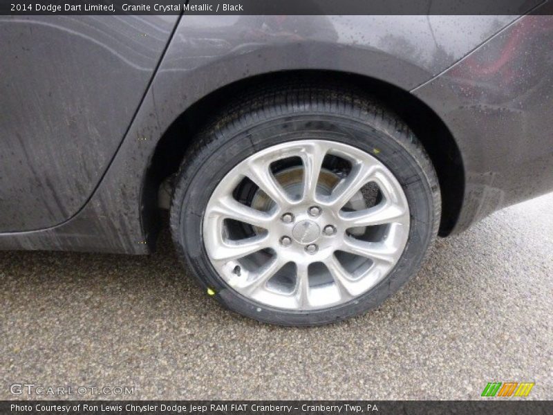 Granite Crystal Metallic / Black 2014 Dodge Dart Limited