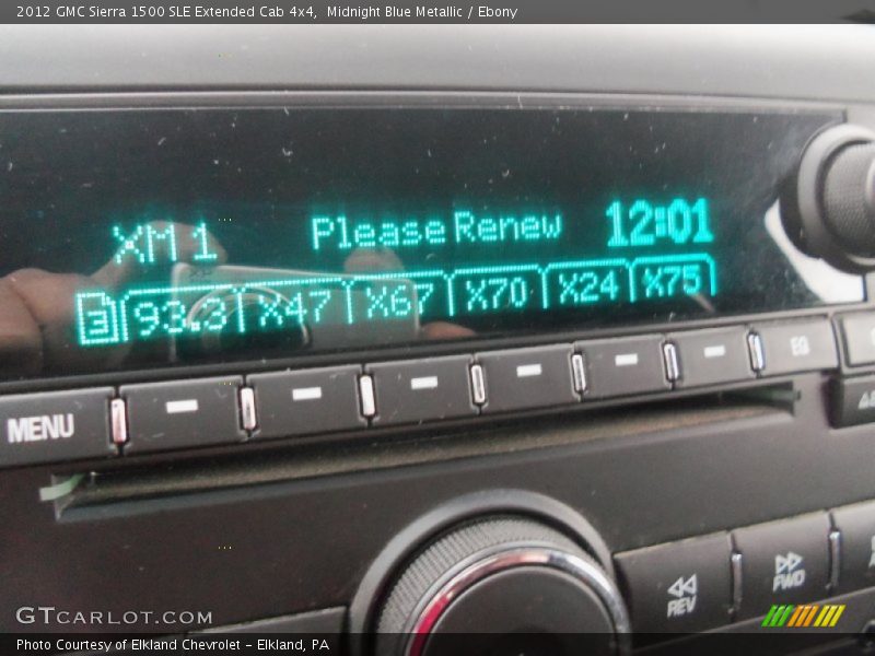 Midnight Blue Metallic / Ebony 2012 GMC Sierra 1500 SLE Extended Cab 4x4