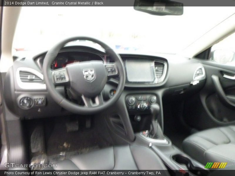 Granite Crystal Metallic / Black 2014 Dodge Dart Limited