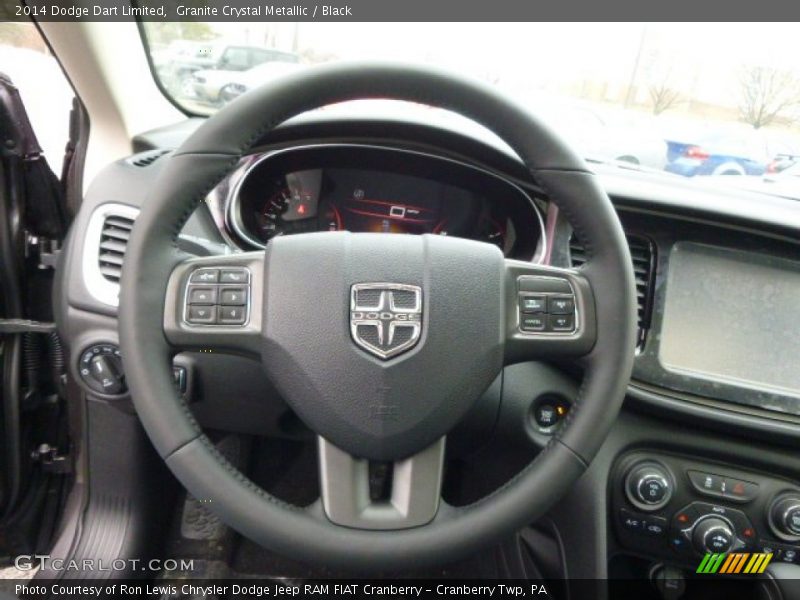 Granite Crystal Metallic / Black 2014 Dodge Dart Limited