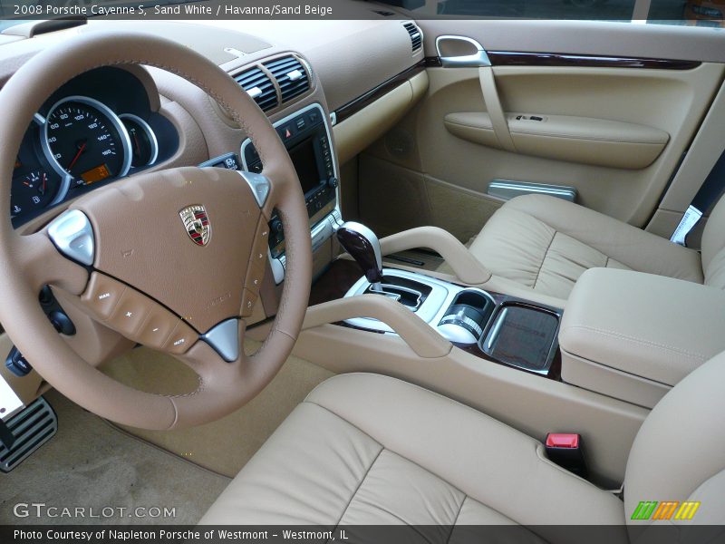 Sand White / Havanna/Sand Beige 2008 Porsche Cayenne S
