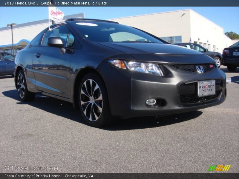 Polished Metal Metallic / Black 2013 Honda Civic Si Coupe
