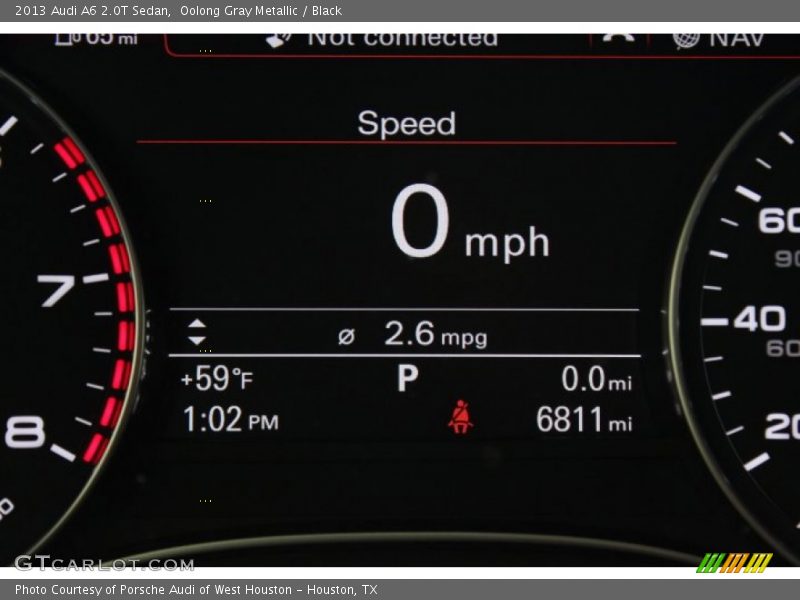 Oolong Gray Metallic / Black 2013 Audi A6 2.0T Sedan