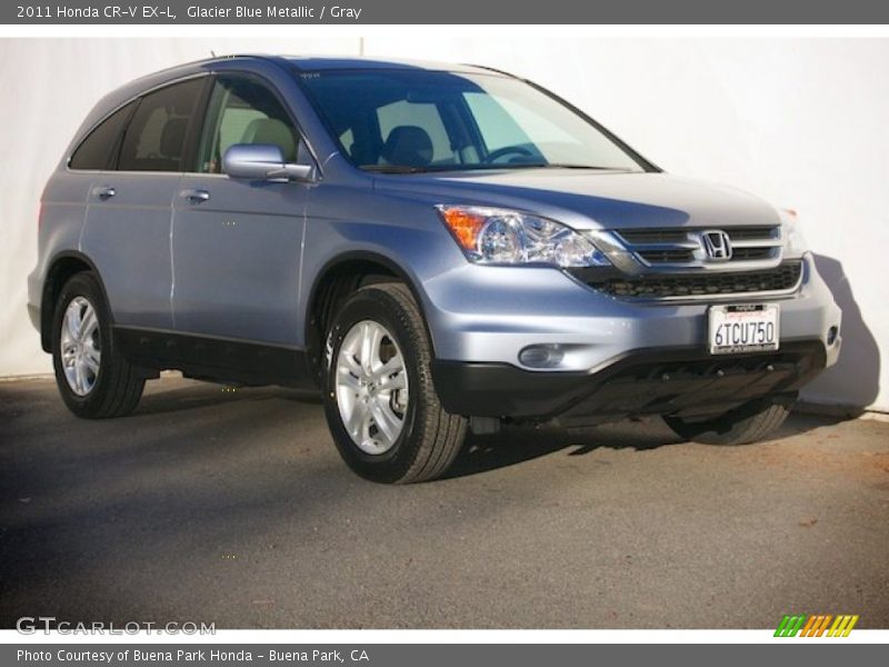 Glacier Blue Metallic / Gray 2011 Honda CR-V EX-L