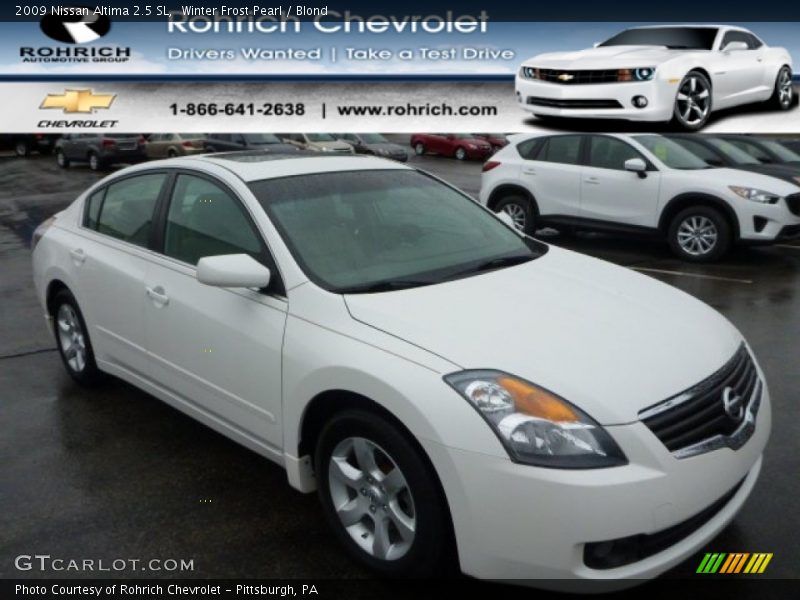 Winter Frost Pearl / Blond 2009 Nissan Altima 2.5 SL