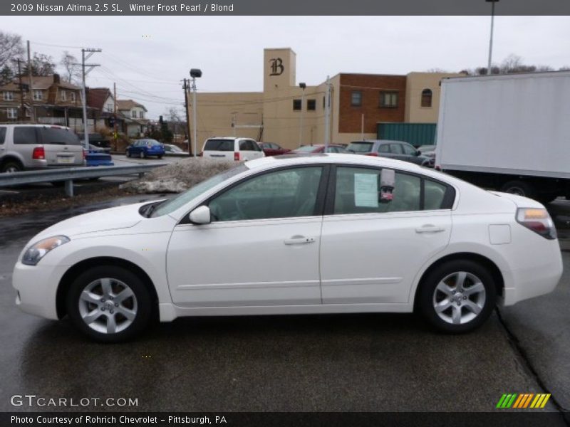 Winter Frost Pearl / Blond 2009 Nissan Altima 2.5 SL