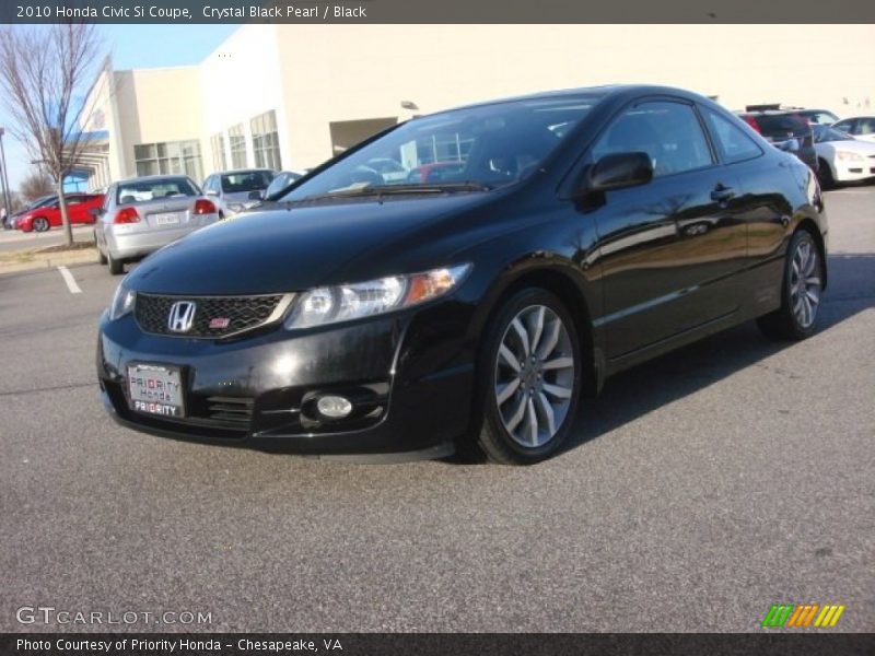 Crystal Black Pearl / Black 2010 Honda Civic Si Coupe