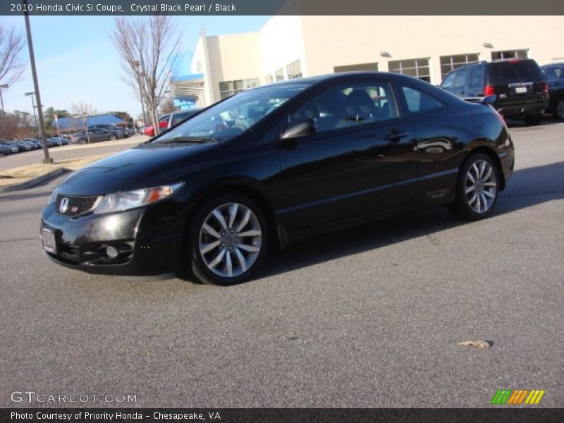 Crystal Black Pearl / Black 2010 Honda Civic Si Coupe