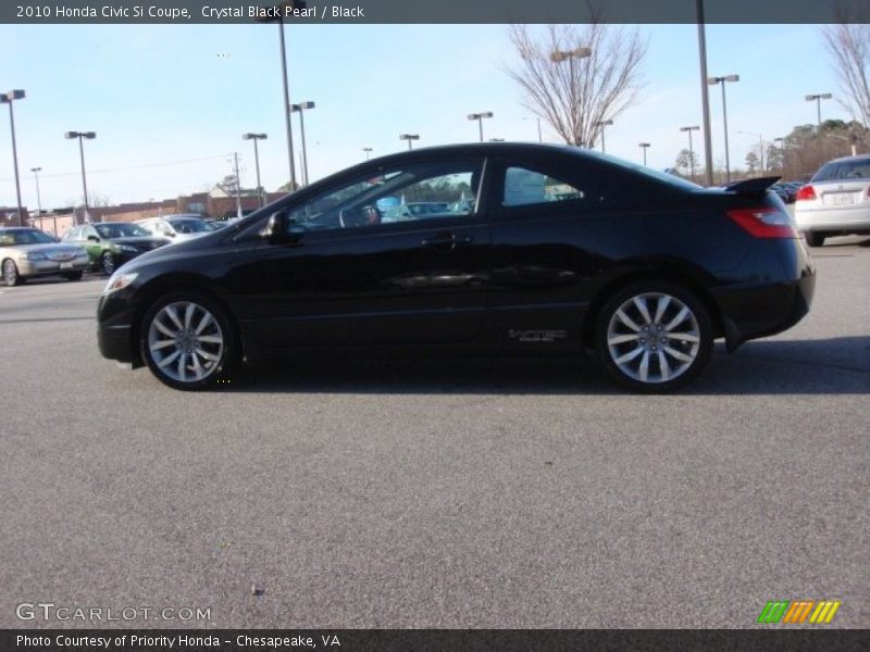 Crystal Black Pearl / Black 2010 Honda Civic Si Coupe