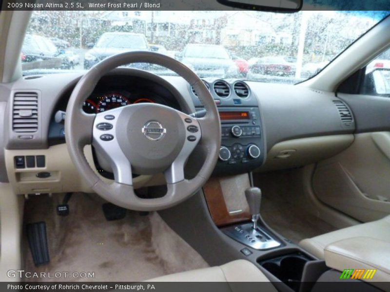 Winter Frost Pearl / Blond 2009 Nissan Altima 2.5 SL