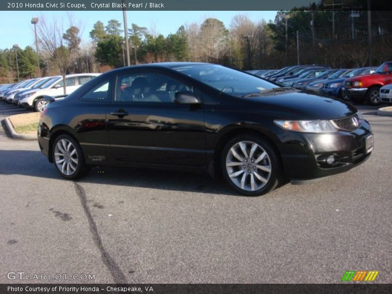 Crystal Black Pearl / Black 2010 Honda Civic Si Coupe