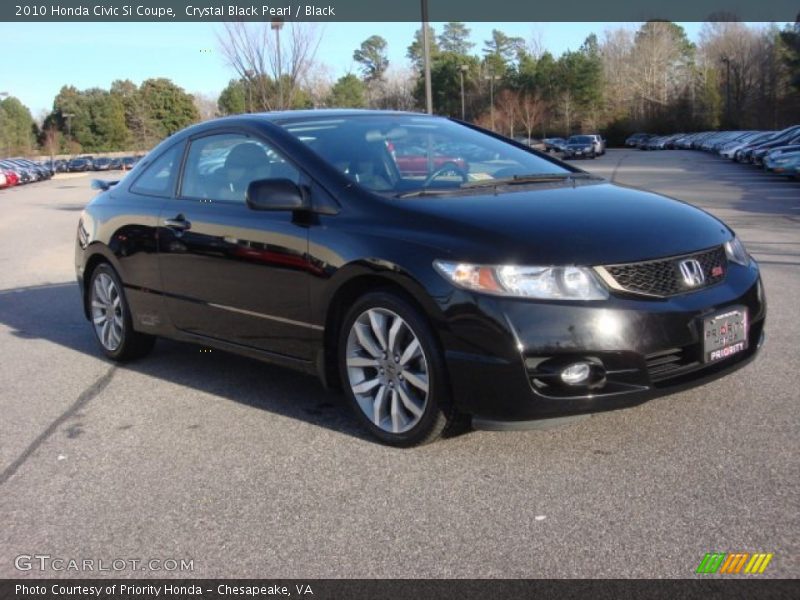 Crystal Black Pearl / Black 2010 Honda Civic Si Coupe