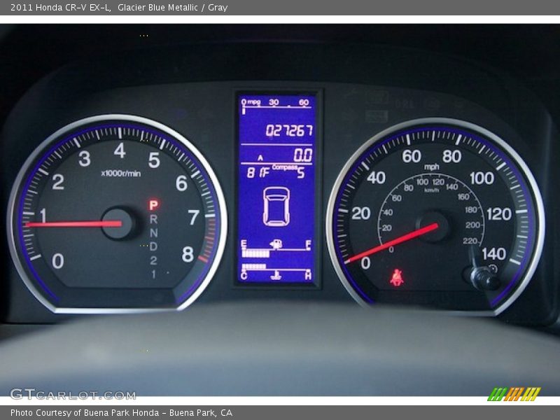 Glacier Blue Metallic / Gray 2011 Honda CR-V EX-L