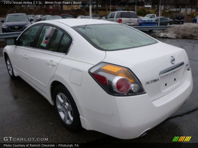 Winter Frost Pearl / Blond 2009 Nissan Altima 2.5 SL