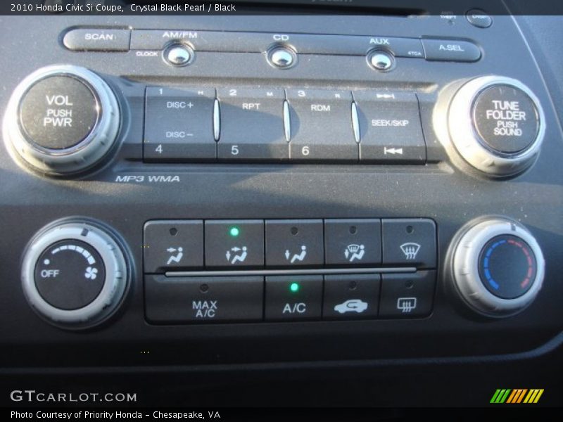 Crystal Black Pearl / Black 2010 Honda Civic Si Coupe