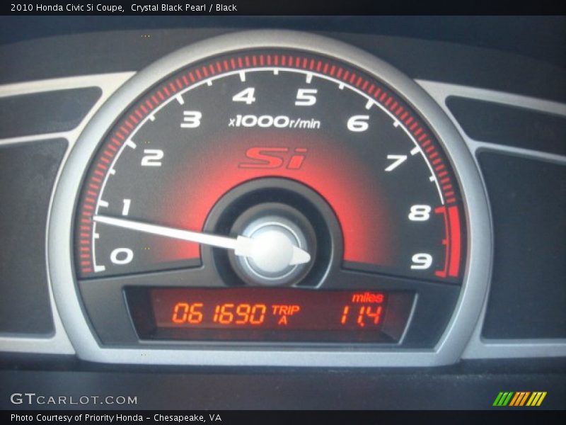 Crystal Black Pearl / Black 2010 Honda Civic Si Coupe