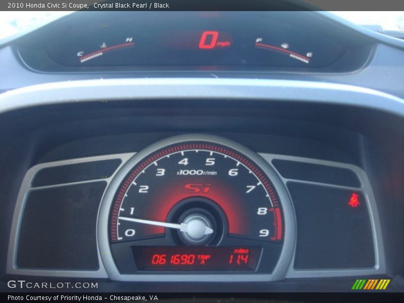 Crystal Black Pearl / Black 2010 Honda Civic Si Coupe