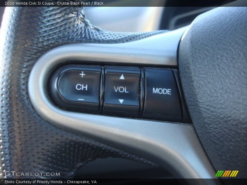 Crystal Black Pearl / Black 2010 Honda Civic Si Coupe