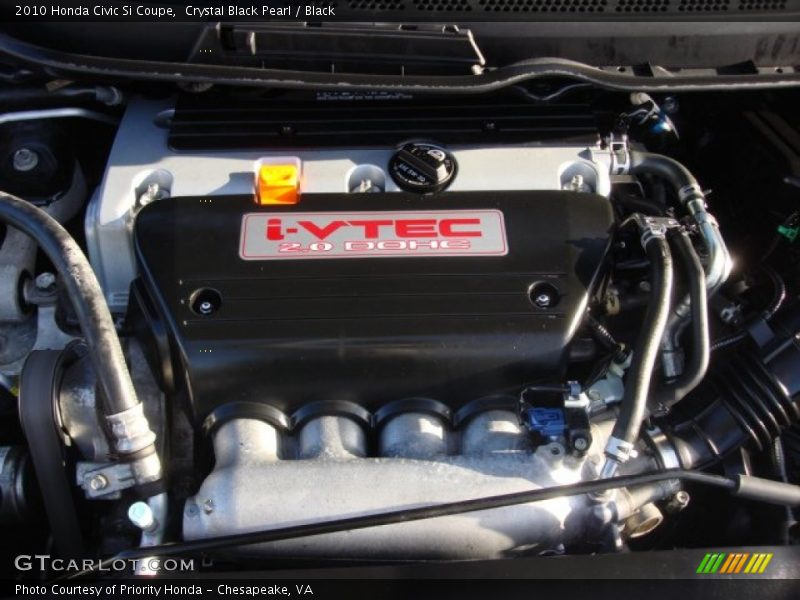 Crystal Black Pearl / Black 2010 Honda Civic Si Coupe