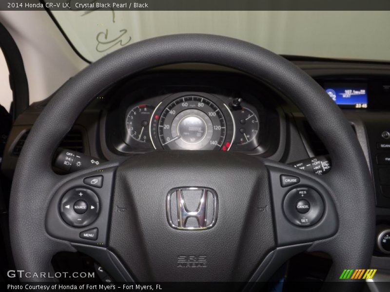 Crystal Black Pearl / Black 2014 Honda CR-V LX