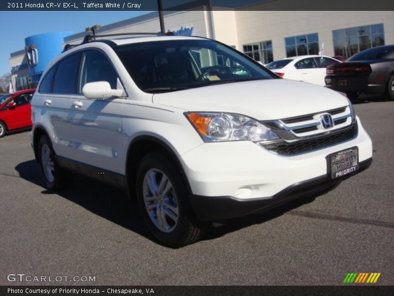 Taffeta White / Gray 2011 Honda CR-V EX-L