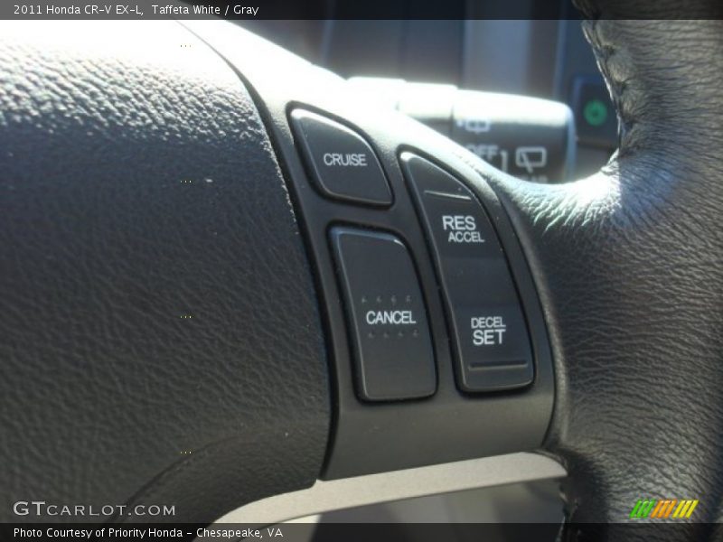 Taffeta White / Gray 2011 Honda CR-V EX-L