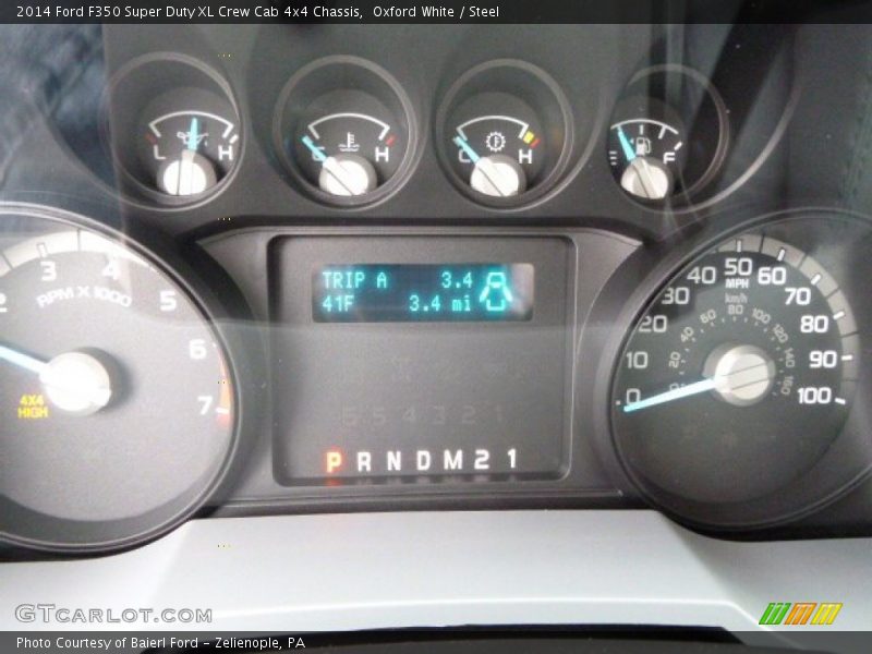 Oxford White / Steel 2014 Ford F350 Super Duty XL Crew Cab 4x4 Chassis