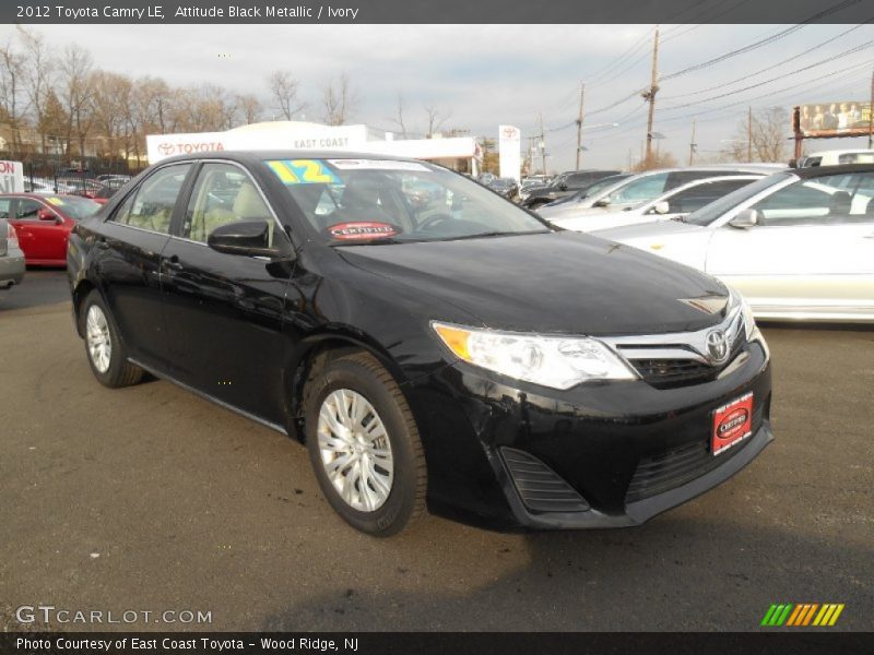 Attitude Black Metallic / Ivory 2012 Toyota Camry LE