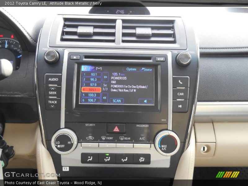 Attitude Black Metallic / Ivory 2012 Toyota Camry LE