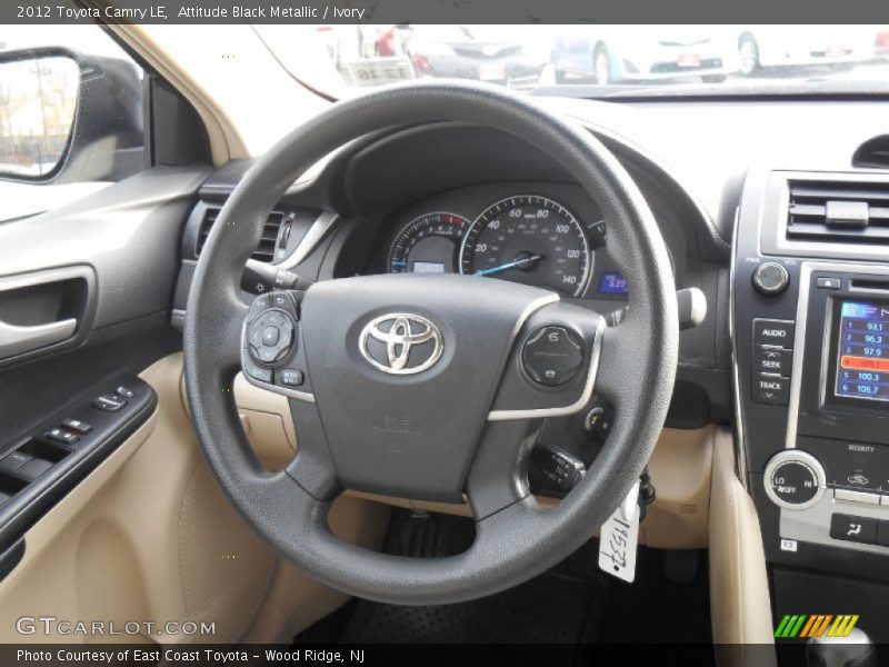 Attitude Black Metallic / Ivory 2012 Toyota Camry LE