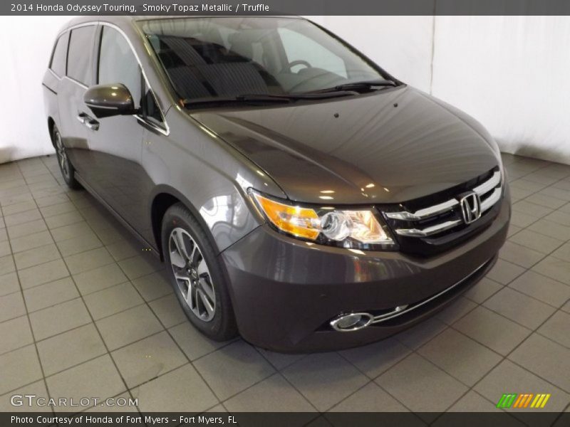 Smoky Topaz Metallic / Truffle 2014 Honda Odyssey Touring