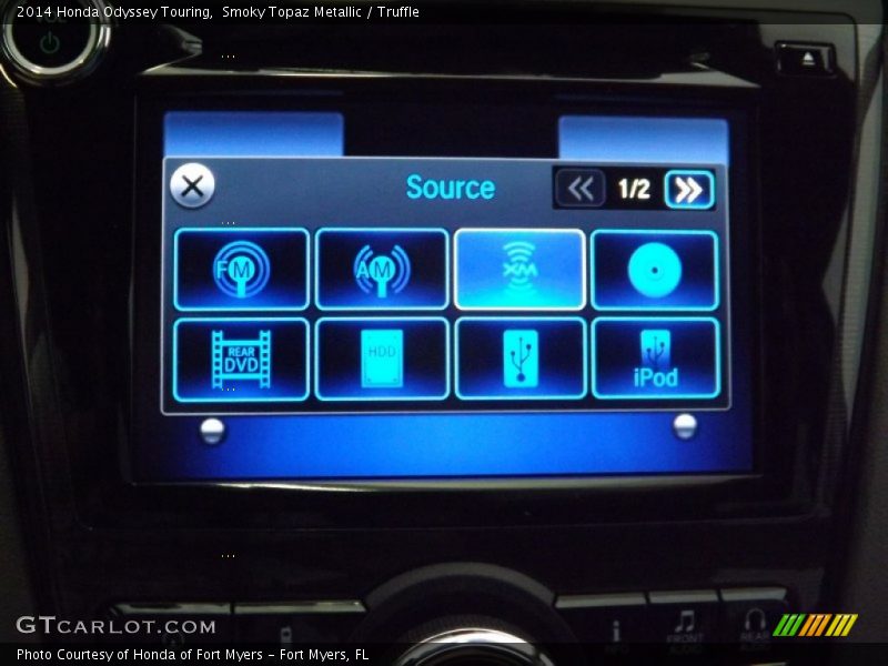 Smoky Topaz Metallic / Truffle 2014 Honda Odyssey Touring