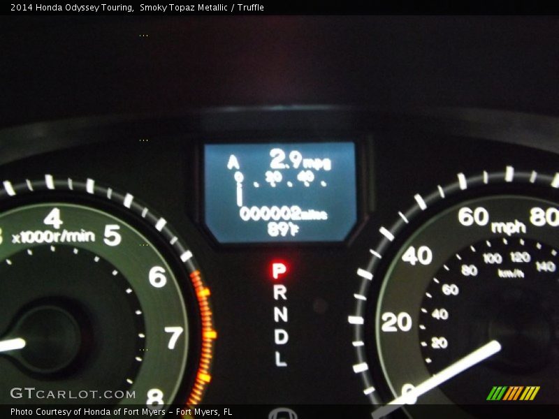 Smoky Topaz Metallic / Truffle 2014 Honda Odyssey Touring