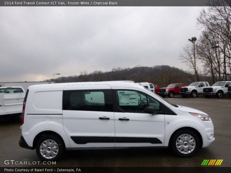 Frozen White / Charcoal Black 2014 Ford Transit Connect XLT Van