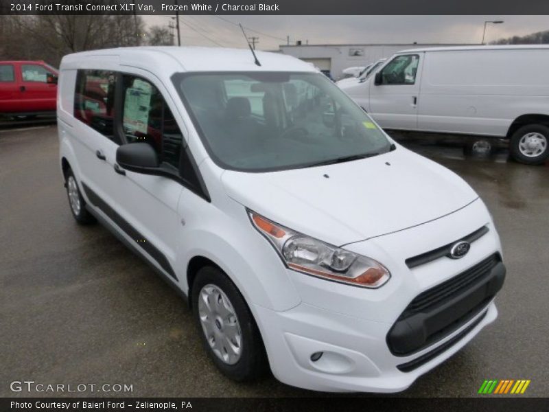 Frozen White / Charcoal Black 2014 Ford Transit Connect XLT Van