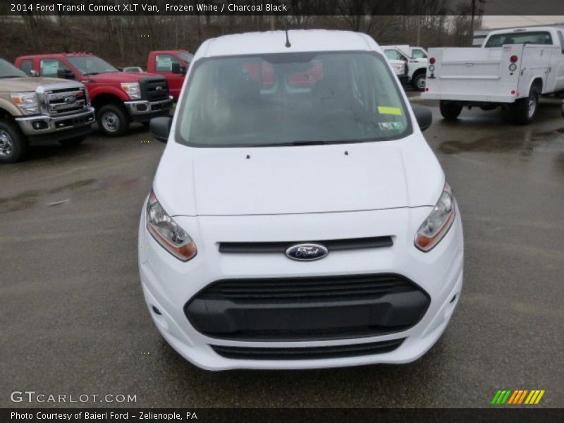 Frozen White / Charcoal Black 2014 Ford Transit Connect XLT Van