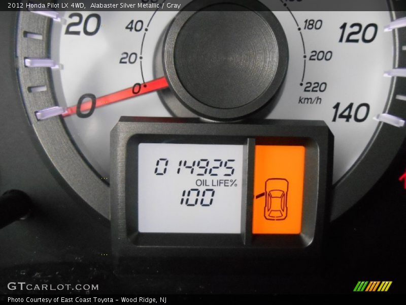 Alabaster Silver Metallic / Gray 2012 Honda Pilot LX 4WD