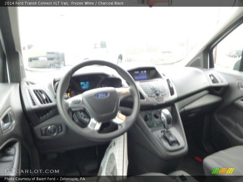 Frozen White / Charcoal Black 2014 Ford Transit Connect XLT Van