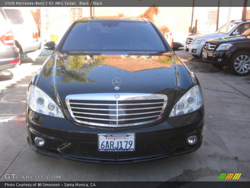 Black / Black 2008 Mercedes-Benz S 63 AMG Sedan
