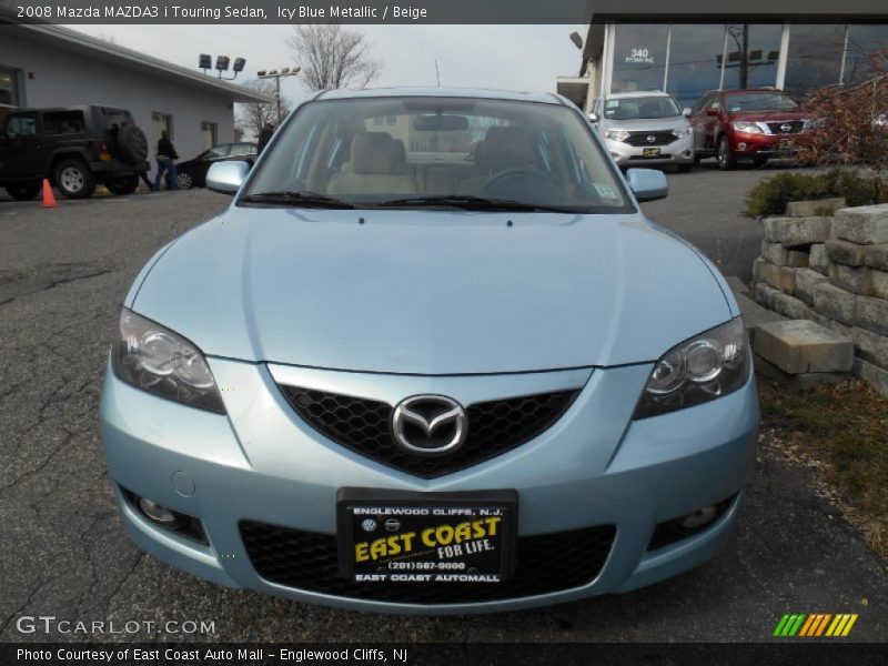 Icy Blue Metallic / Beige 2008 Mazda MAZDA3 i Touring Sedan