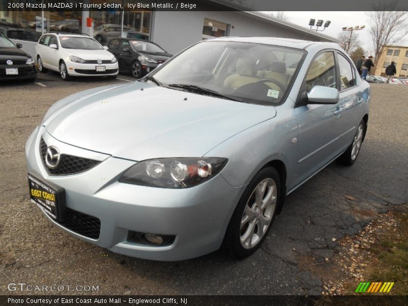Icy Blue Metallic / Beige 2008 Mazda MAZDA3 i Touring Sedan